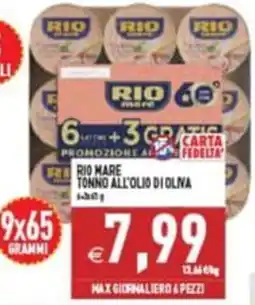 Pim Supermercati Rio mare tonno all'olio di oliva offerta