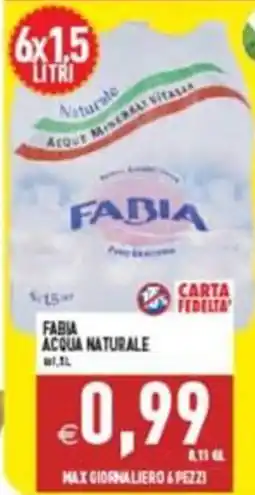 Pim Supermercati Fabia Acqua Naturale offerta
