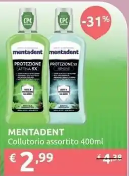 PiùMe Mentadent Collutorio assortito offerta