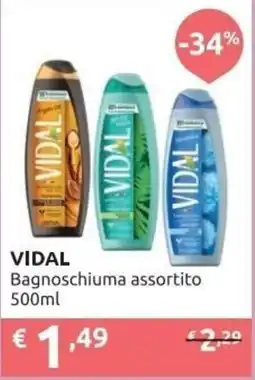 PiùMe VIDAL Bagnoschiuma assortito offerta