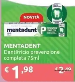 PiùMe Mentadent Dentifricio prevenzione completa offerta