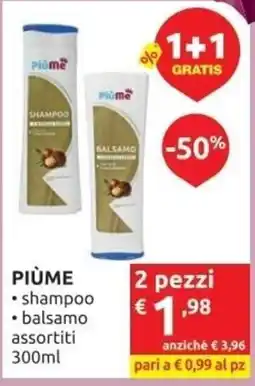 PiùMe PIÙME shampoo balsamo offerta