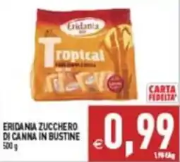 Pim Supermercati Eridania Zucchero di canna in bustine offerta