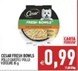 Pim Supermercati CESAR FRESH BOWLS POLLO CAROTE/ POLLO VERDURE offerta