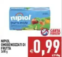 Pim Supermercati Nipiol Omogeneizzati di Frutta offerta