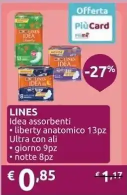 PiùMe LINES Idea assorbenti offerta
