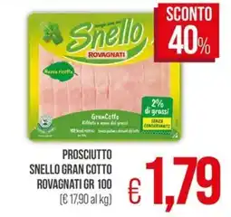 PrestoFresco Prosciutto Snello Gran Cotto Rovagnati offerta