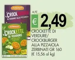 PrestoFresco Crocette di verdure / Crockburger alla pizzaiola Zerbinati offerta