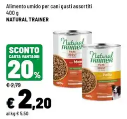 Iper La Grande Alimento umido per cani gusti assortiti NATURAL TRAINER offerta