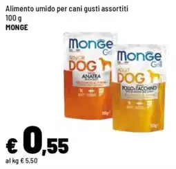 Iper La Grande Alimento umido per cani gusti assortiti MONGE offerta