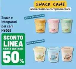 Iper La Grande Snack e integratori per cani hygge offerta