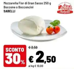 Iper La Grande Mozzarella Fior di Gran Sasso SABELLI offerta