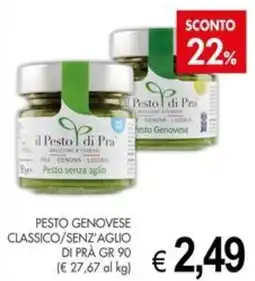 PrestoFresco il Pesto di Pra Pesto senza aglio offerta