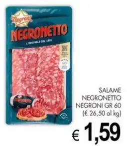 PrestoFresco Salame Negronetto Negroni offerta