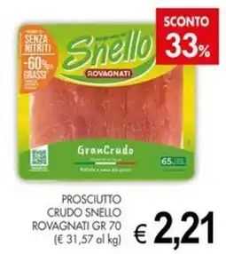 PrestoFresco Prosciutto Crudo Snello Rovagnati offerta