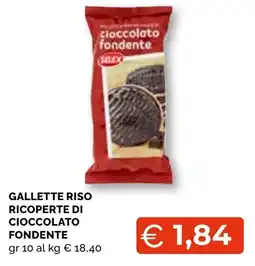 Mercatò Big Gallette Riso Ricoperte di Cioccolato Fondente offerta