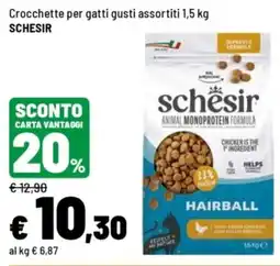 Iper La Grande Crocchette per gatti gusti assortiti SCHESIR offerta
