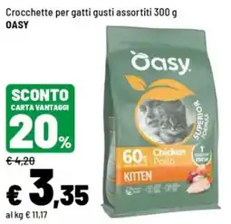 Iper La Grande Crocchette per gatti gusti assortiti OASY offerta