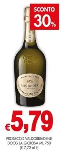 PrestoFresco Prosecco Valdobbiadene DOCG La Gioiosa offerta
