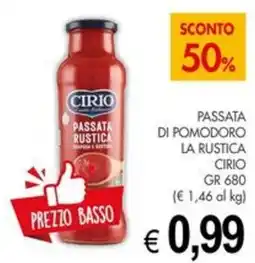 PrestoFresco Passata Rustica Cirio offerta