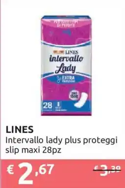Ipersoap LINES Intervallo lady plus proteggi slip maxi offerta