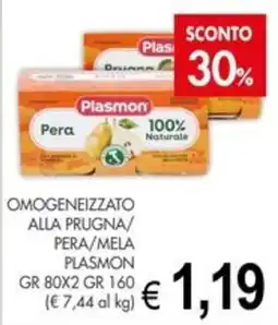 PrestoFresco OMOGENEIZZATO ALLA PRUGNA/PERA/MELA PLASMON offerta