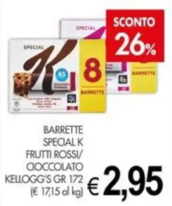 PrestoFresco Barrette Special K Frutti Rossi/Cioccolato Kellogg's offerta