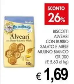 PrestoFresco Biscotti Alveari con Burro Salato e Miele Mulino Bianco offerta