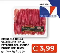 Mercatò Big Bresaola della Valtellina IGP La Fattoria delle Cose Buone I Deliziosi offerta