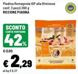 Iper La Grande Piadina Romagnola IGP alla Riminese Riccione Piadina offerta
