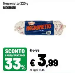 Iper La Grande Negronetto NEGRONI offerta