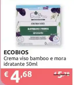 Ipersoap ECOBIOS Crema viso bamboo e mora idratante offerta