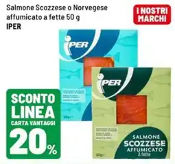 Iper La Grande Salmone scozzese o norvegese affumicato a fette iper offerta