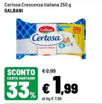 Iper La Grande Certosa Crescenza italiana GALBANI offerta
