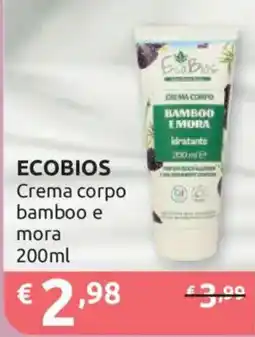 Ipersoap ECOBIOS Crema corpo bamboo e mora offerta