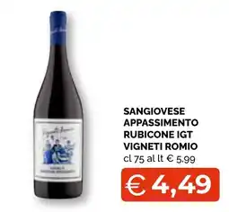 Mercatò Big SANGIOVESE APPASSIMENTO RUBICONE IGT VIGNETI ROMIO offerta