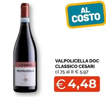 Mercatò Big Valpolicella DOC Classico Cesari offerta