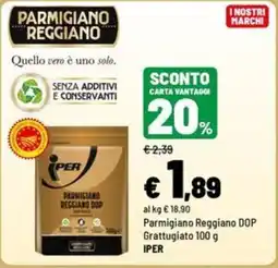 Iper La Grande Parmigiano Reggiano DOP Grattugiato IPER offerta