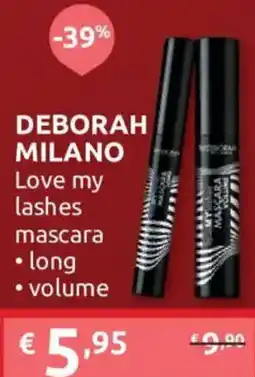 Ipersoap DEBORAH MILANO Love my lashes mascara offerta