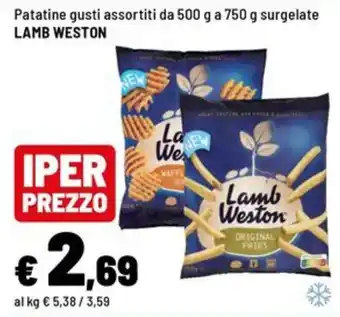 Iper La Grande Patatine gusti assortiti LAMB WESTON offerta