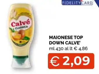 Mercatò Big Maionese Top Down Calvé' offerta