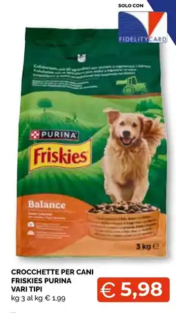 Mercatò Big Crocchette per cani Friskies Purina offerta