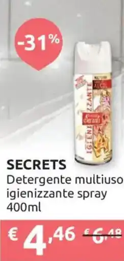 Ipersoap Secrets detergente multiuso igienizzante spray offerta