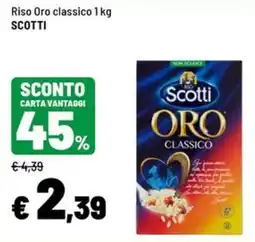 Iper La Grande Riso Oro classico Scotti offerta