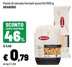 Iper La Grande Pasta di semola formati assortiti GRANORO offerta