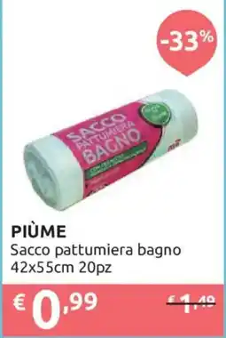 Ipersoap PIÙME Sacco pattumiera bagno offerta