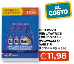Mercatò Big Detersivo per lavatrice liquido Dash offerta