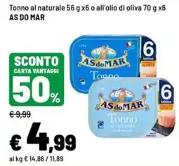 Iper La Grande Tonno al naturale AS do MAR offerta