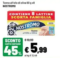 Iper La Grande Tonno all'olio di oliva NOSTROMO offerta