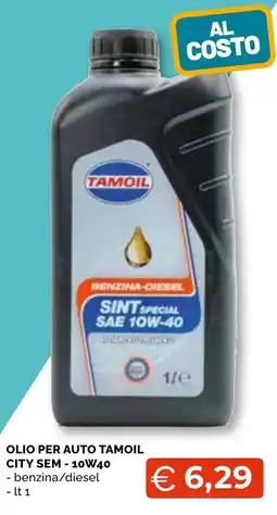 Mercatò Big OLIO PER AUTO TAMOIL CITY SEM - 10W40 offerta